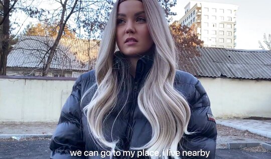 Russian bitch fell for a pickup truck and got an orgasm f...