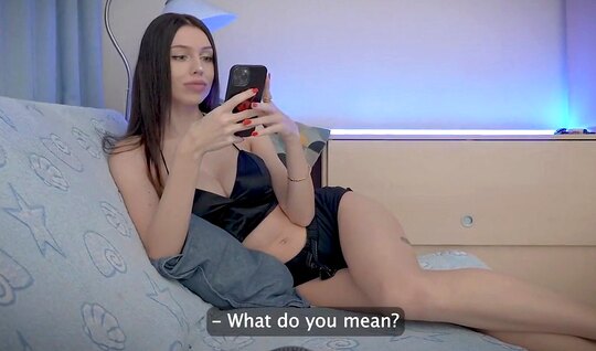 Russian girlfriend with a tattoo tried hard cock