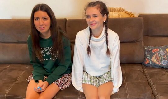 Russian cuties came to group sex with their neighbor