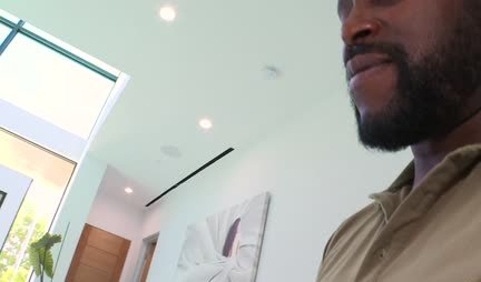 Busty blonde swept on a big black member