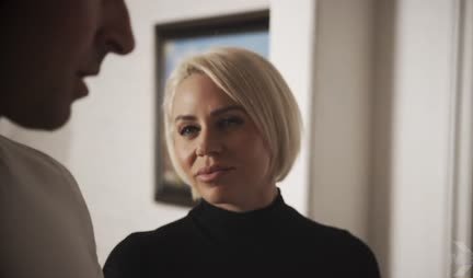 The wife allowed her husband to fuck in the pussy blonde in stockings