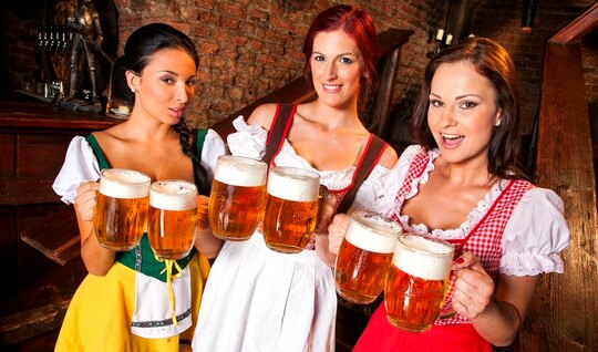 Hot orgy with beauties after a noisy beer festival