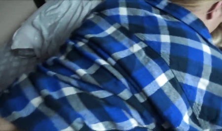 A neighbor went to visit the sleeping blonde fucked