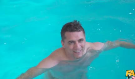 Cuties in swimsuits seduced a guy into group sex