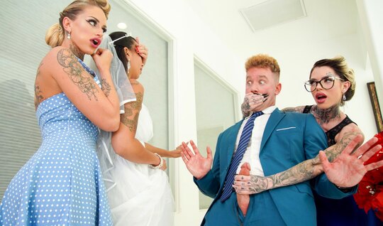 Bridesmaids staged group sex with the groom