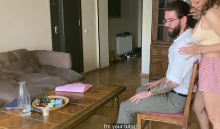 Russian student decided to have hot sex with a tutor