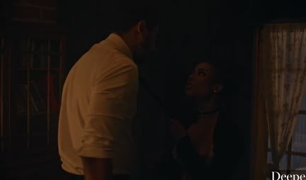 A passionate mulatto enjoys her lover's big cock