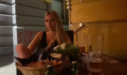 I picked up a cute blonde and fucked her in her juicy pussy