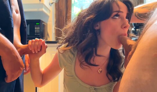 Chicks had to suck for double penetration