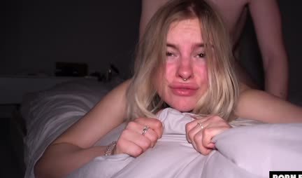 The blonde likes it when her boyfriend fries her pussy hard