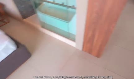 Russian assistant with boss is ready to fuck even on her day off