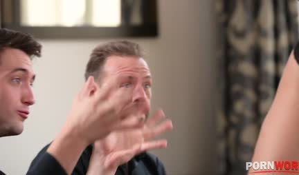 We saw the big tits of a new colleague and wanted MFM sex