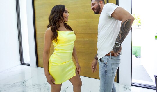 Busty mother tried the dick of a brutal tattooed macho