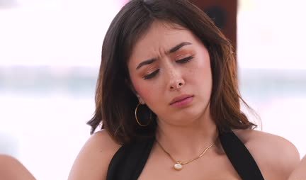 Brunette with big tits saw a dick and couldn't hold back