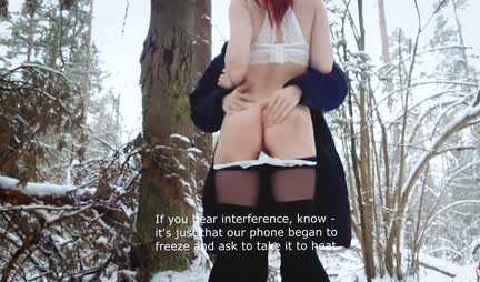 Russian chick is ready to give herself to a guy in the bitter cold