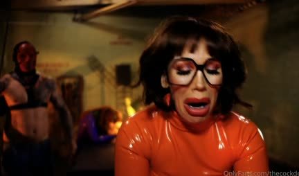 A man with a strong penis gave busty lesbians hard sex