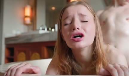 A young Russian girl exposed her wet pussy right in the bathroom