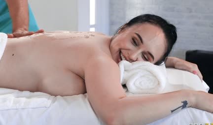 Brunette with big tits wants sex after a hot massage