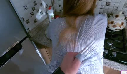 Russian chick with a gorgeous ass got doggy style in front of her neighbor