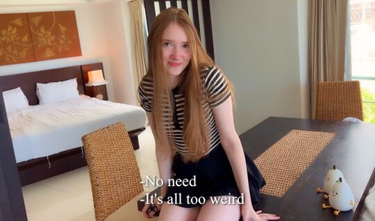 The guy persuaded a young Russian chick to have sex on th...