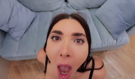 Russian beauty erotically spread her legs in front of her new boyfriend