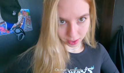 Russian chick stood up doggy style to get fried in the first person