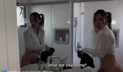 A girl with big tits tried the dick of a mature macho