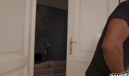 An assed blonde with an anal hole straddles a black trunk