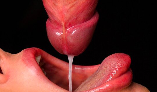 In the close-up video, the chick gives a blowjob with ple...