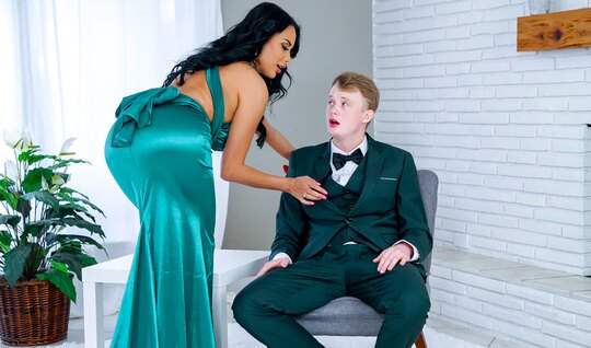 Busty mother gave passionate sex to her stepson for gradu...