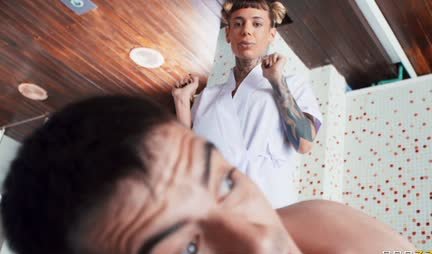 A fat woman with a big ass cheats on her husband with a young man