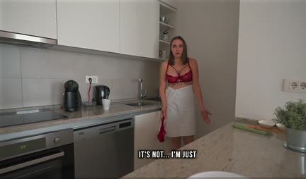 Russian stepmom with natural tits fucks great