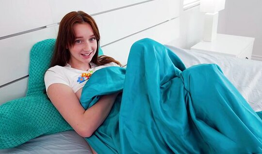 Cute stepdaughter tries stepdad's cock in POV