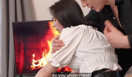 Russian girl with a tattoo on her thigh got into hard sex