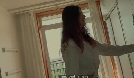 Russian cutie sucks a strong shaft in a friendly manner