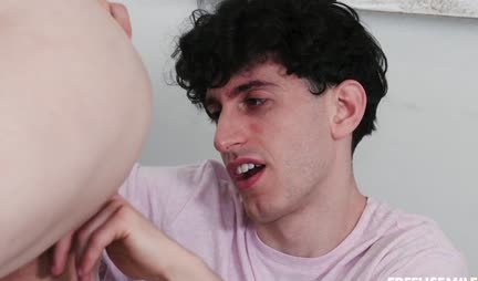 Red-haired mother with big tits cheered up her stepson