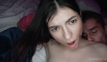 A skinny girl gave anal sex to a guy's big dick