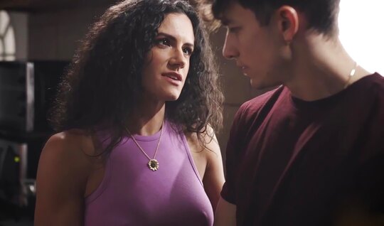 Passionate mother decided to seduce her stepson while her...