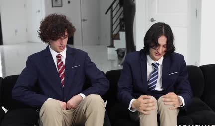 Mothers with big tits gave group sex to their stepsons