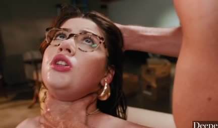 Shy girl with glasses got into cool MFM sex with blacks