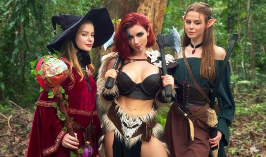 Russian girl arranged role-playing games with a friend in...