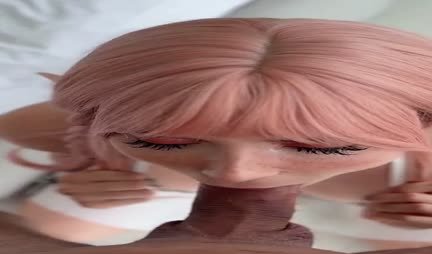 Russian cutie sucks a guy's dick perfectly in a close-up video