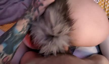 A young Russian girl actively sucks her friend’s shaft