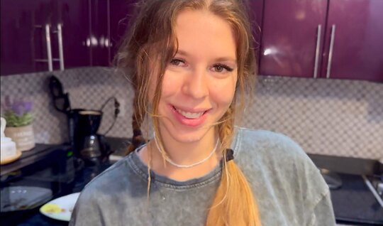 Russian girl offered her sweet pussy for fucking in the k...