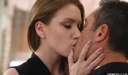 Passionate secretary is always ready to help her boss relax