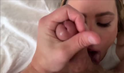 Blonde grabs a big dick in close-up porn