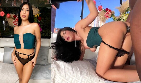 A healthy black man passionately fucks a brunette in the ...