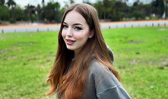 I asked my Russian girlfriend to show her tits and give a...