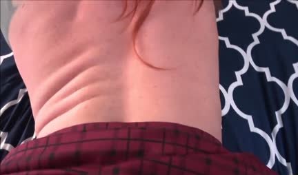 The red-haired lady wholeheartedly enjoys her lover's big dick