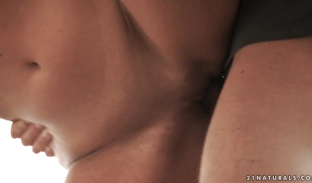 Guy Fucks blonde Aisha big dick on the stairs